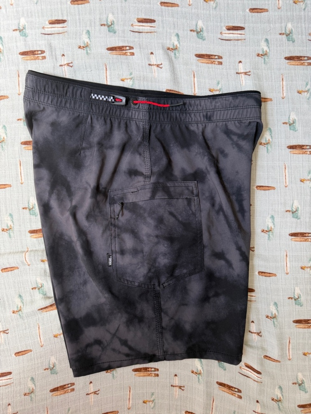 Vans Men’s Black Tie-Dye  Board Shorts